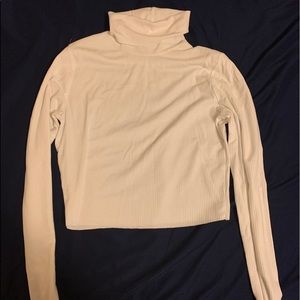 Crop top turtle/fold over neck